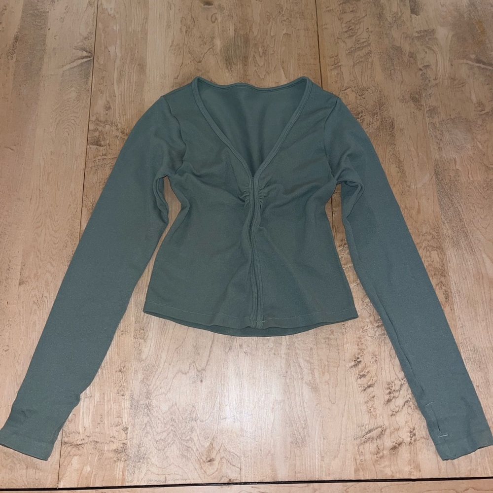 Green exercise top